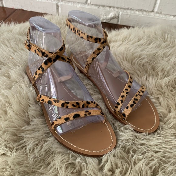 Leopard Print Sandal Sz 7.5 - Picture 1 of 3